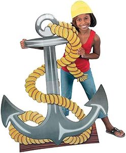 Fun Express Large Cardboard Anchor Standup, 37 inch x 49 inch - Under The Sea Party Decor - VBS Vacation Bible School Supplies/Decor