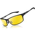 Bircenpro Night Vision Glasses for Driving: HD Al-Mg Frame Night Driving Glasses for Men