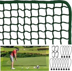 Golf Hitting Net, 3x3M Heavy Duty Ball Practice Net, Multi-Sport Practice Barrier for Golf, Baseball, Hockey & Chipping - Durable DIY Ball Netting - Green