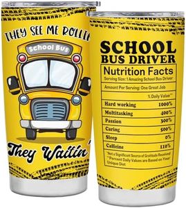 Bus Driver Appreciation Gifts for Men Women School Bus Driver Gifts Back to School Gifts for Kids Gifts for Retired Bus Driver School Bus Driver Tumbler Mug Insulated Cup Stainless Steel with Lid 20OZ