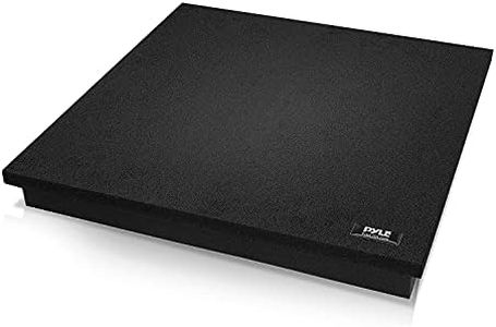 Pyle Sound Dampening Speaker Riser Foam - Audio Acoustic Noise Isolation Platform Pads Recoil Stabilizer w/ Rubber Base Pad For Studio Monitor, Subwoofer, Loud Speakers - PSI15 (15 x 15 x 1.8 Inch)