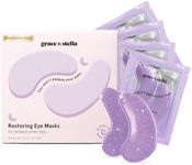 grace & stella Under Eye Patches for Puffy Eyes and Dark Circles (Retinol, 48 Pairs) Restoring Gel Under Eye Masks with Hyaluronic Acid - Vegan Cruelty-Free Skincare Birthday Gifts for Women