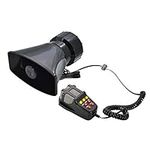 LncBoc 12V 100W 7 Tone Sound Car Siren Speaker, Siren Alarm Car Siren Vehicle Horn with Mic PA Speaker System Emergency Sound Amplifier, Car Electronic Warning for Cars Vans Trucks Motorcycles Ship