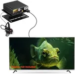 [FishPRO® 2025 Upgrade] Underwater Fishing Camera w/HDMI+AV - HD1080P- [Connect Your Own Monitor] Ice Fishing Camera Underwater, DC12V Charging, [Full Aluminum] Ice Fishing Gifts for Men, IR+LED, 66ft