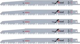 Bosch Professional 2608650676 5 Pieces Sabre Saw Blade S 1531 L Top for Wood (for Wood, 240 x 19 x 1.5 mm, Sabre Saw Accessories), Blue