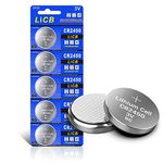 LiCB CR2450 CR 2450 3V Lithium Battery(5PCS)