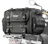 Rhinowalk Motorcycle Travel Luggage, Expandable Motorcycle Tail Bag 60L, Motorcycle Powersports Saddle Bags, Motorbike Helmet Bag Waterproof Rain Cover Travel Luggage Bag, with Straps