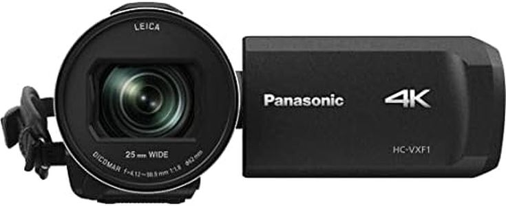Panasonic VXF1 4K Ultra HD Camcorder Video Camera with Leica Lens, Large MOS Sensor, 24 X Optical Zoom, Hybrid O.I.S, Professional Functions and Wi-Fi (HC-VXF1GN-K)