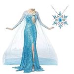 Snow Queen Princess Dress Women adu