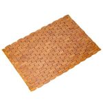 WENLISELL 40x60cm Bamboo Bath Mat, Non-Slip Wooden Bath Mat, Foldable Bamboo Shower Rug for Bathroom, Outdoor, Tub, Spa, Sauna