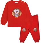 Toddylon Baby Clothing Sets New Born Baby Clothes for Boys and Girls | T-Shirt & Pyjama | Tees & Pants | Sweatshirt & Jogger | Cotton | Birthday Gift | Baby Shower Gift (Red, 18-24 Months)