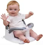 LDIIDII Baby Bath Seat for Babies 6 Months & Up Sitting Up,Infant Bath Seat with Temperature Alert+Open Backrest+on/Off Armrest,Toddler Bath seat Baby Bath Chair for Bathtub,Tub,Sink Grey