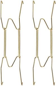 uxcell Plate Hanger, 10-inch W Type Zinc Plated Invisible Wall Decorative Hooks, 2 Pcs