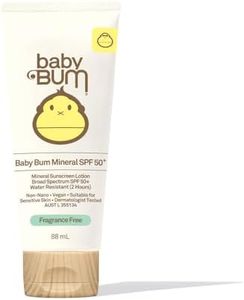 Sun Bum Baby Bum SPF 50 Sunscreen Lotion | Mineral UVA/UVB Face and Body Protection for Sensitive Skin | Fragrance Free | Travel Size | 3 FL OZ, 1 kg