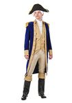 George Washington Costume Adult Colonial Costumes for Men X-Large Blue