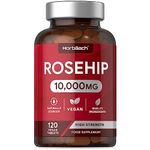 Rosehip Supplement 10,000mg | 120 Vegan Tablets | High Strength | Naturally Sourced Extract | by Horbaach