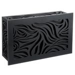 Saillong Doorbell Chime Cover Only, Wood Doorbell Cover Box for Wall Inside with Adhesive Tape and Screws for Installation, Universal Door Bell Chime Covers Fit Most Doorbells (Black)