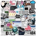 50PCS Programming Stickers Gifts for Developers Programmers Hackers Engineers, Icicrim Program Stickers for Laptop Computer Water Bottles Luggage Vinyl Waterproof Decals