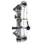 Archery Dragon X8 RTH Compound Bow Package for Adults and Teens,18”-31” Draw Length,0-60 Lbs Draw Weight,up to IBO 310 fps,No Bow Press Needed,Limbs Made in USA (Camouflage)