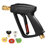 YAMATIC High Pressure Washer Short Gun with 5 Spray Nozzle Tips, Power Washer Spray Handle Replacement for Ryobi, Simpson, Craftsman, Greenworks, Troy Bilt, Honda and More, 4000 PSI