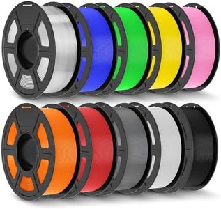 JAYO PLA+ Filament 1.75mm,3D Printer Filament PLA Plus Dimensional Accuracy +/- 0.02 mm, 1.1 Kg Per Spool, Black+White+Gray+Blue+Red+Green+Orange+Yellow+Pink+Transparent of 10