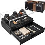 Elevate Your Watch Collection with The Curator – Premium Watch Display Case for 5 Watches – Christmas Gift for Men, Boyfriend, Dad – Wooden Mens Watch Box & Watch Case – Lifetime Assurance Included