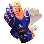 YUKOOL Soccer Goalkeeper Gloves for Kids, Junior Soccer Goalie Gloves with Finger Protection and Strong Grip, Fit Match Training for Girls and Boys, Size 7