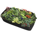 Warooma Fabric Raised Garden Bed Rectangle Breathable Planting Container Grow Bag Durable Flower Vegetable Planter Raised Bed 3ft(L) x 6ft(W)(Black)