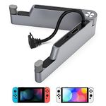 MoKo Switch Dock for Nintendo Switch/Switch OLED, Portable TV Switch Docking Station with 4K HDMI/Type C Charging Port, Replacement Dock for Official Switch Stand Base (2023 Upgrade Metal Version)