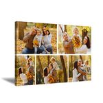 Photo Print Multi Collage Picture Canvas Frame Personalised Family Pictures for Wall Custom Canvas Picture For Living Room Bedroom Digital Printed Gifts (12x18in(30x45cm))