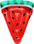 Greenco Giant Inflatable Watermelon Slice Pool Float | Watermelon Inflatable Lounger with Connectors and Cup Holder | Inflatable Pool Floats, Inflatable Raft for Summer| Giant Pool Lounger, 6 x 5 FT