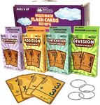 Math Flash Cards 208: Addition & Subtraction Flash Cards, 0-20 Flash Cards, Multiplication & Division Flash Cards, 4 Rings - Math Facts Flash Cards - Kindergarten,1st, 2nd, 3rd, 4th, 5th & 6th Grade