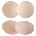 WLLHYF Round Bra Inserts Pads 2 Pairs Washable Sponge Bras Inserts Removable Bra Cups Inserts Bra Replacement Pad for Bikini Top Swimsuit Sport Bra