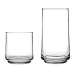 Anchor Hocking Finlandia Drinking Glasses Set of 16, Rocks and Tumbler Glasses