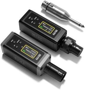 HHLPRO UHF Wireless XLR Transmitter and Receiver, 150 ft Range, Plug-on Wireless Microphone Adapter for Dynamic & Condenser Mic, Auto Channel Scanning, Compatible with Audio Mixer, PA System, F20
