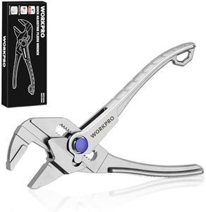 WORKPRO Mini Pliers Wrench, 4-Inch Smooth Jaw Pliers, High-Toughness Alloy Steel Adjustable Wrench Pliers with Smooth Parallel Jaws, Anti-Rust Coating, EDC Pliers for Tight Spaces & Versatile Use