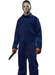 Men Michael Myers Cosplay Navy Zipper Killer Jumpsuit Horror Movie Halloween Myers Outfit for Adult XL