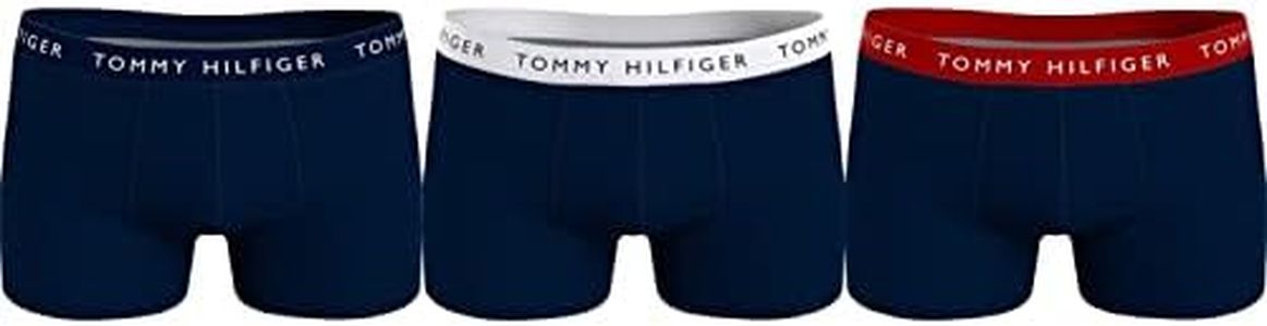Tommy Hilfiger Pack de 3 Calzoncillos Bóxer para Hombre Ropa Interior, Multicolor (Desert Sky/White/Primary Red), M