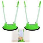 OUZHOU 2 Pcs Baggy Freezer Fags Racks, Adjustable Sandwich Bag Stand Holders, Reusable Freezer Bag Racks Holders, Food Storage Bags Clips Stands, Meal Prep Bag Holders Stands