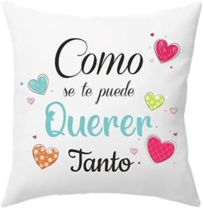 Worfull Regalos Cojín Personalizado - Frase Motivacional - 40x40 cm, Regalo Original para el Dia de la Madre - cumpleaños - Amigas - Ideal para Cualquier ocasión, Tacto Suave