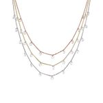 GIVA 925 Silver Multi-Tone Triple Layered Queen's Necklace | Gifts for Girls and Women | With Certificate of Authenticity and 925 Stamp | 6 Month Warranty*