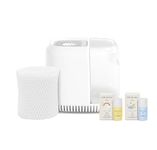 Canopy Nursery Humidifier, White Nursery Humidifier, 36 HR Run Time, 2.5L Capacity Tank - Produces Clean, Filter Moisture to Hydrate Baby Nursery. Includes Two Aromas Power Cord & Adapter