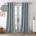 Story@Home Long Door Grommet Opaque Curtains 9 Feet Set Of 4 Cotton,Abstract Print Bohemian Long Door Opaque Curtains For Living Room,Bedroom,116 X 275 Cm,Grey|White,Perfect For Festive Gifting