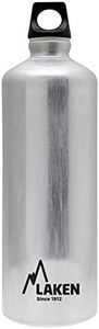 Laken Futura Water Bottle with Narrow Mouth, Single Wall Lightweight Aluminum BPA, Leak-Proof Screw Cap, 1 Litre, Aluminum