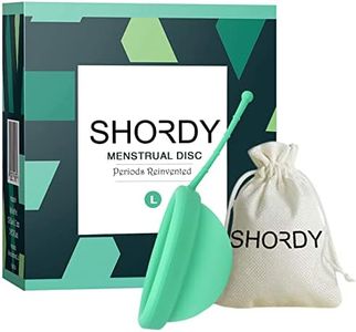 SHORDY Reusable Menstrual Disc (Large) with Disc Holder, Medical-Grade Silicone, Sanitary Period Disc, Easy to Wash, Feminine Hygiene & Care | Tampons, Pads & Cups Alternative (Green)