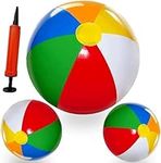 3 Pack Beach Balls with Pumps Tools