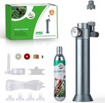 Complete Aquarium CO2 System, Desktop CO2 Regulator with 45g Disposable CO2 Cartridge, Compatible with 5/8" and 3/8" Threaded for Nano Aquariums
