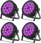 200W LED Par Light 18 LED 4 in 1 Stage Lights RGBW Disco Lights Party Lights DMX512 8CH DJ Lights for Parties Concerts Halloween Christmas Weddings-4PCS