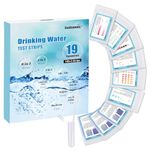 19 in 1 Well Water Testing Kits for Drinking Water - 3 E Coli Bacteria Tests & 100 Drinking Water Test Strips - Home Drinking Water Test Kit Testing Lead Zinc Iron Copper Hardness and More