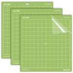 Standard Grip Cutting Mat for Cricut Explore One/Air/Air 2/Maker 3 Packs Cut Mats Replacement Accessories for Cricut (12 x 12 inch, Green)